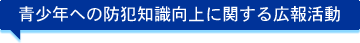 青少年への防犯知識向上に関する広報活動