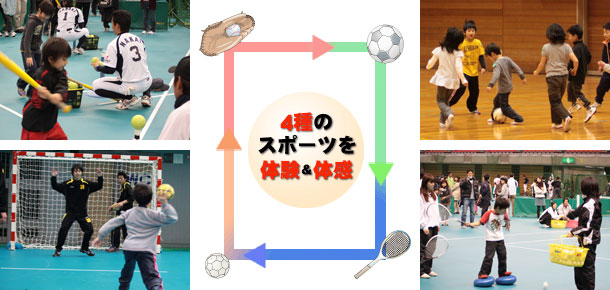 4種のスポーツを体験＆体感